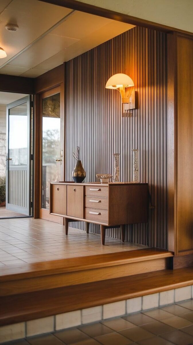 Panel Dinding Kayu Bergaya Modern